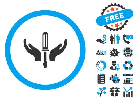 Tuning Service Flat Vector Icon with Bonus Illustrazione stock
