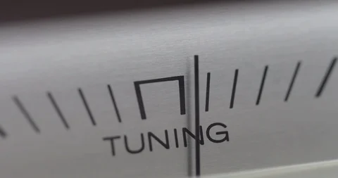 Tuning signal indicator on audio device. Stock Footage 120901704