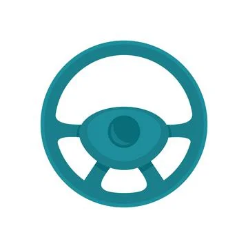 Tuning steering wheel icon flat isolated vector Illustrazione stock