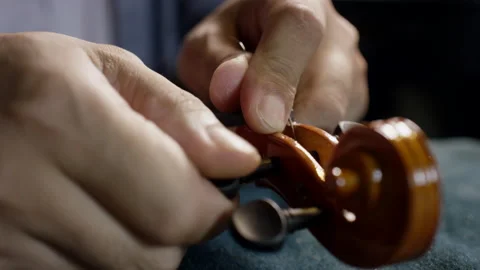 Tuning The Violin, China Stock Footage 133672192