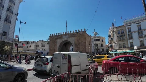 Tunis, Tunisia - September 5, 2025 - people at Victory Square Stock Footage 319829582