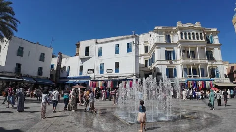 Tunis, Tunisia - September 5, 2025 - people at Victory Square Stock Footage 319829592