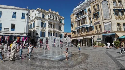 Tunis, Tunisia - September 5, 2025 - people at Victory Square Stock Footage 319829608