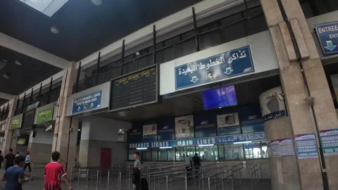 Tunis, Tunisia - September 7, 2025 - Tunis Central Station (Gare de Tunis) Stock Footage 319829707