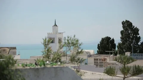 Tunis view of the sea Stock Footage 71790793