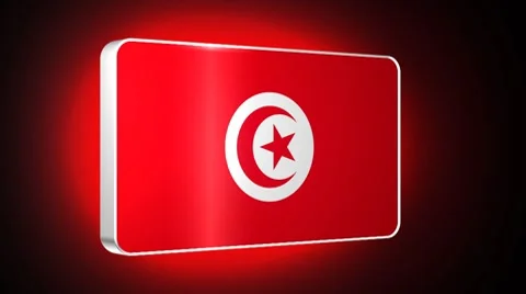 Tunisia 3d flag Stock-Footage 7754312