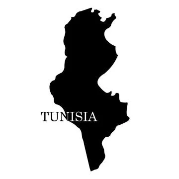 Tunisia country map vector Stock Illustration