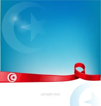 Tunisia flag on background Stockillustratie