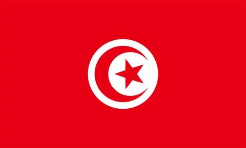 Tunisia Flag Design Stock Illustration