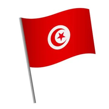 Tunisia flag icon Stock Illustration
