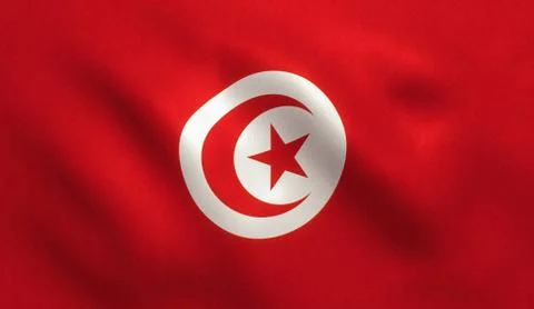 Tunisia Flag Stock Illustration