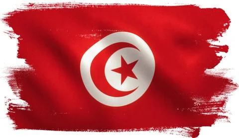 Tunisia Flag Stock Illustration