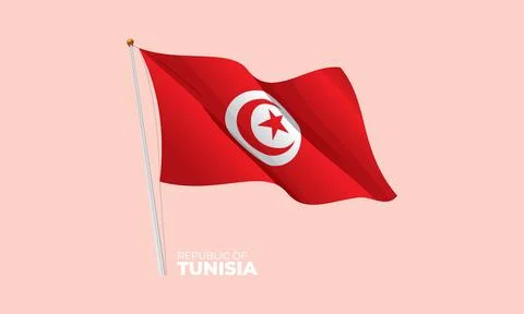 Tunisia flag Stock Illustration