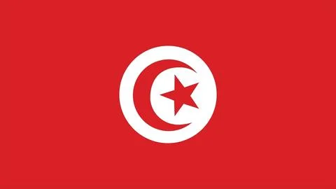 Tunisia flag 스톡 일러스트