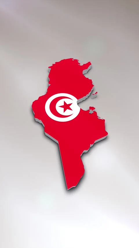 Tunisia Flag on Map Stock Footage 278210054