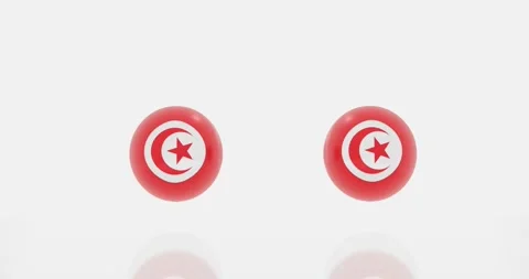 Tunisia flag symbol Video stock 194406754