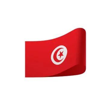 Tunisia flag, vector illustration Stock Illustration