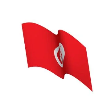 Tunisia flag, vector illustration Stock Illustration