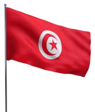 Tunisia Flag Waving Stock Illustration