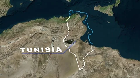 Tunisia Map Animation Stock Footage 273879871