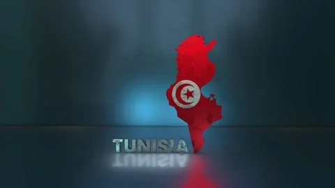 Tunisia Map 库存影片 283070483