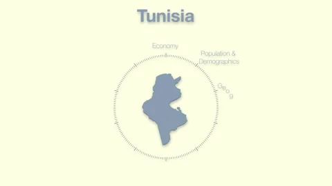 Tunisia MAP revealingmotion graphics data elements Stock Footage 339862273