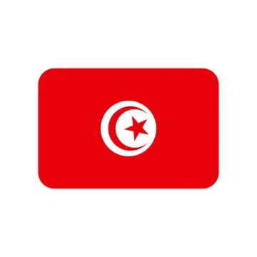 Tunisia vector flag isolated on white background Stock Illustration