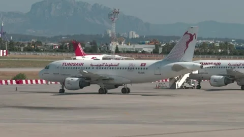 Tunisian airlines  Stock Footage 328415065