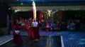 Tunisians women dancing with jugfuls on the head. Show in hotel lobby HD Footage