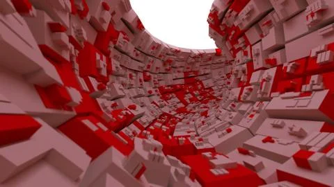 Tunnel Abstract CG render Stock Illustration