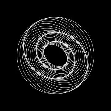 Tunnel abstract. Twisted colored circle 3d. Twisted lines. Logo. Sphere 3d Stock Illustration