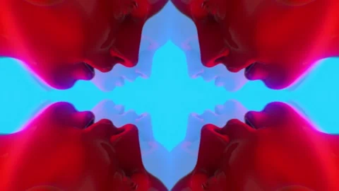 Tunnel of Androgynous Faces Stock Footage 264051026