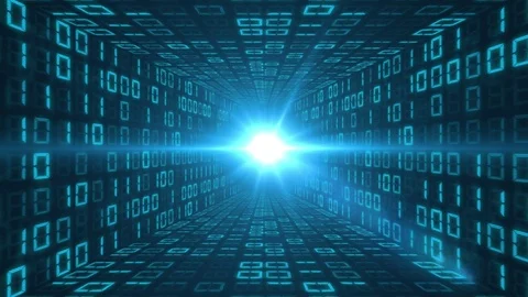 Tunnel of binary code 動画素材 77128683