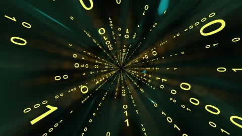 Tunnel of binary codes Stock Footage 152256880