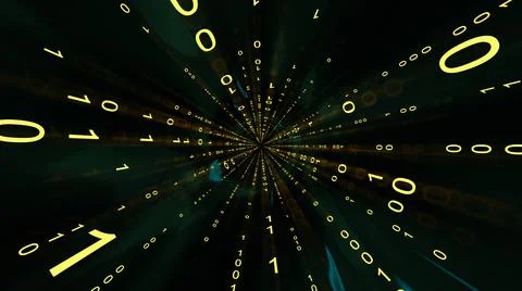 Tunnel of binary codes Illustrazione stock