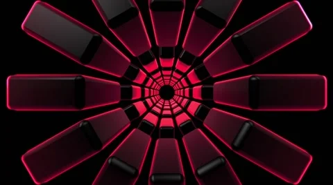 Tunnel of Blocks Vj Loop Stock-Footage 59909969
