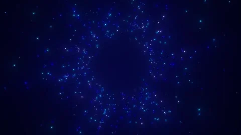 A tunnel of blue particles Video stock 284469444