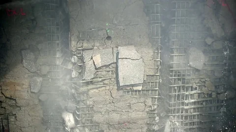 Tunnel boring machine in action during subway construction 스톡 동영상 81786497