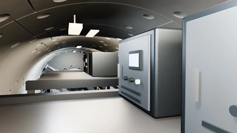 Tunnel Boring Machine Backup Systems and Supply Train in 3D Animation Video stock 347127668