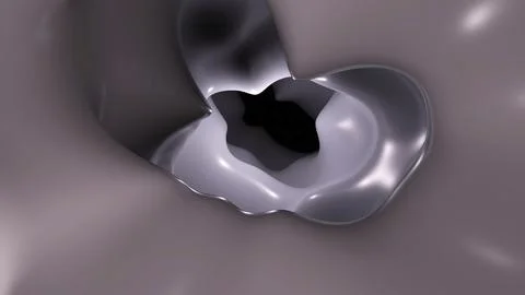 Tunnel of bubbling liquid. Design. Moving whirlpool with bubbling dense liquid Stock Illustration