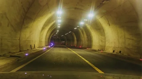 A tunnel with a car. Stock Footage 284625128