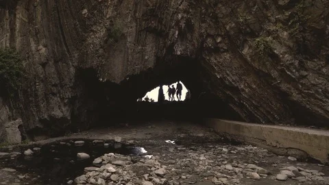 Tunnel Cave by the Beach Video stock 79659046