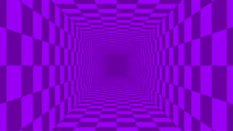Tunnel checkerboard pattern purple Stock Footage 198860282