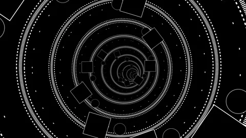 Tunnel of Circle in Stunning 4K Resolution at 60 Frames per Second. Stock Footage 244236613
