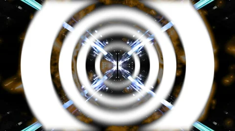 Tunnel with circles and lines 库存影片 65771433