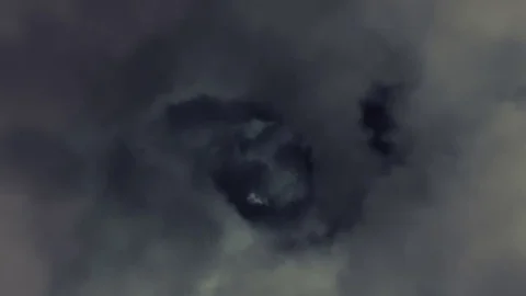 Tunnel in the clouds, the path to infinity, journey to the other side of life. Stock Footage 73646340