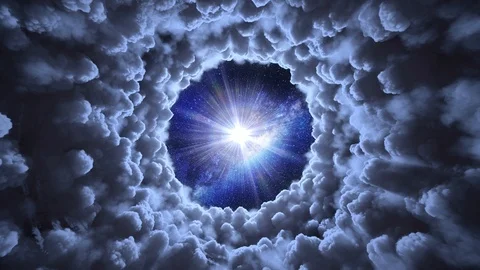 Tunnel in the clouds to supernova Stock Footage 109624919