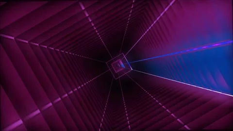 Tunnel Colour Disco. Video stock 295945092