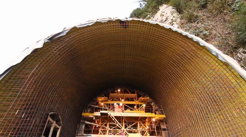 Tunnel construction 001 Video stock 1091676