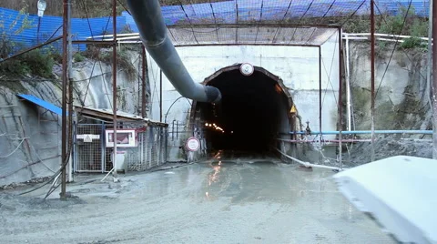 Tunnel construction 003 Stock Footage 1091680